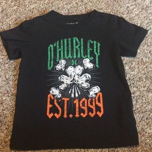 Hurley Youth Boys 7 Black Tshirt O’Hurley Shamrock